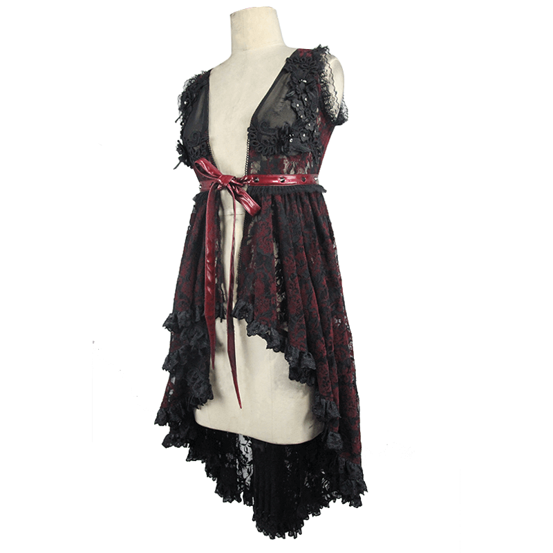 Sensual Lace Nightwear / Gothic Dress with Back Lacing
