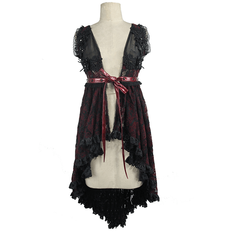Sensual Lace Nightwear / Gothic Dress with Back Lacing