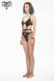Sensual Lace-Up Bodysuit / Erotic Black Women's Wear