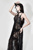 Sensual Long Lace Dress / Romantic Gown with Lace Choker