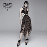 Sensuality Sleeveless Irregular Vintage Pattern Dress