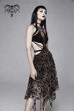 Sensuality Sleeveless Irregular Vintage Pattern Dress