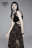 Sensuality Sleeveless Irregular Vintage Pattern Dress