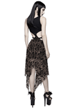 Sensuality Sleeveless Irregular Vintage Pattern Dress