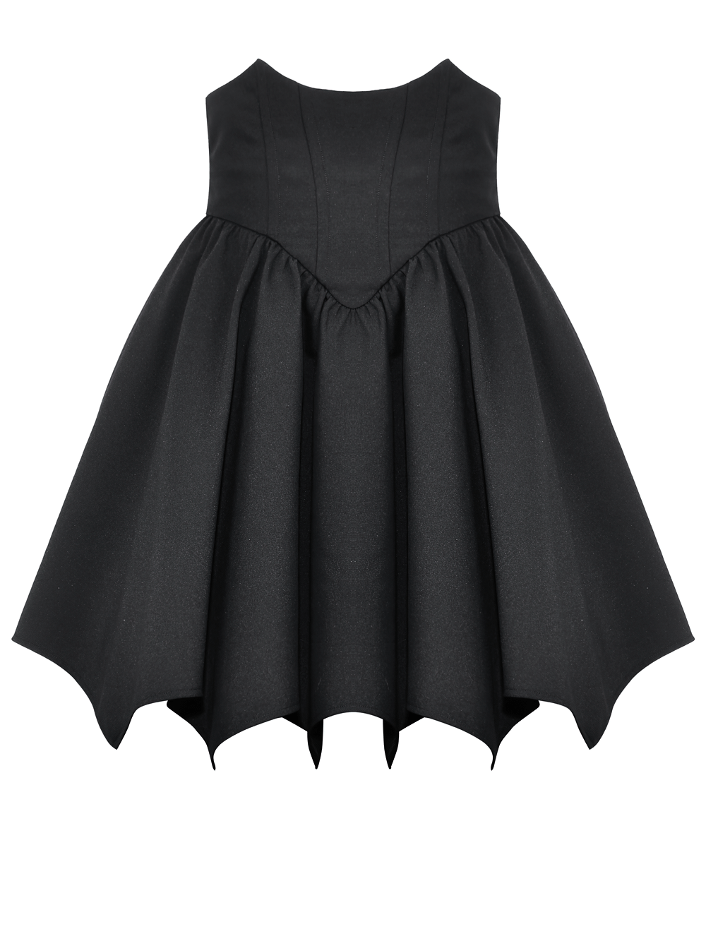 Sexy A-Line Skirt with Structured Fit and Asymmetrical Hem