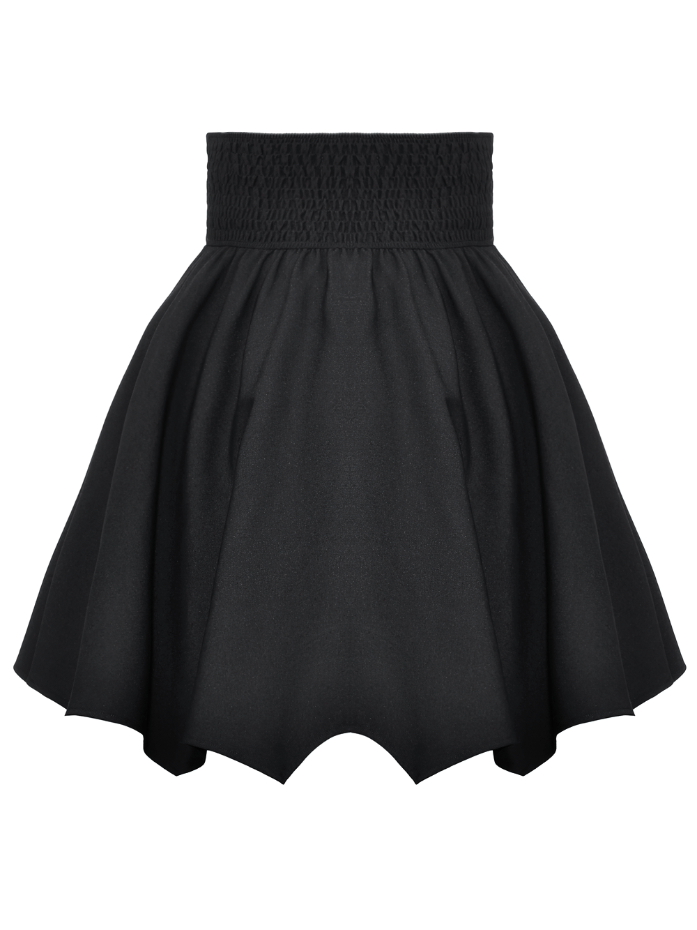 Sexy A-Line Skirt with Structured Fit and Asymmetrical Hem