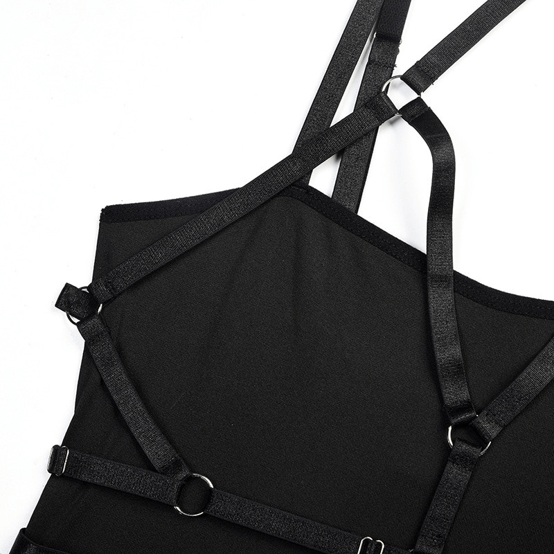 Sexy Bandage Bodysuit With Panties / Women's Black Lingerie / Erotic Fitting Body Top - EVE's SECRETS