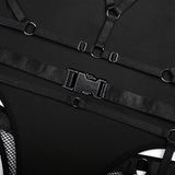 Sexy Bandage Bodysuit With Panties / Women's Black Lingerie / Erotic Fitting Body Top - EVE's SECRETS