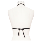 Sexy Bikini Top / Black and Red Swimsuit with Skull Pendants