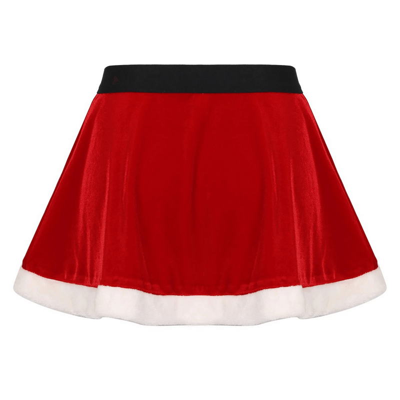 Sexy Christmas Costume / Red Mini Skirt and Top Erotic Santa Set - EVE's SECRETS
