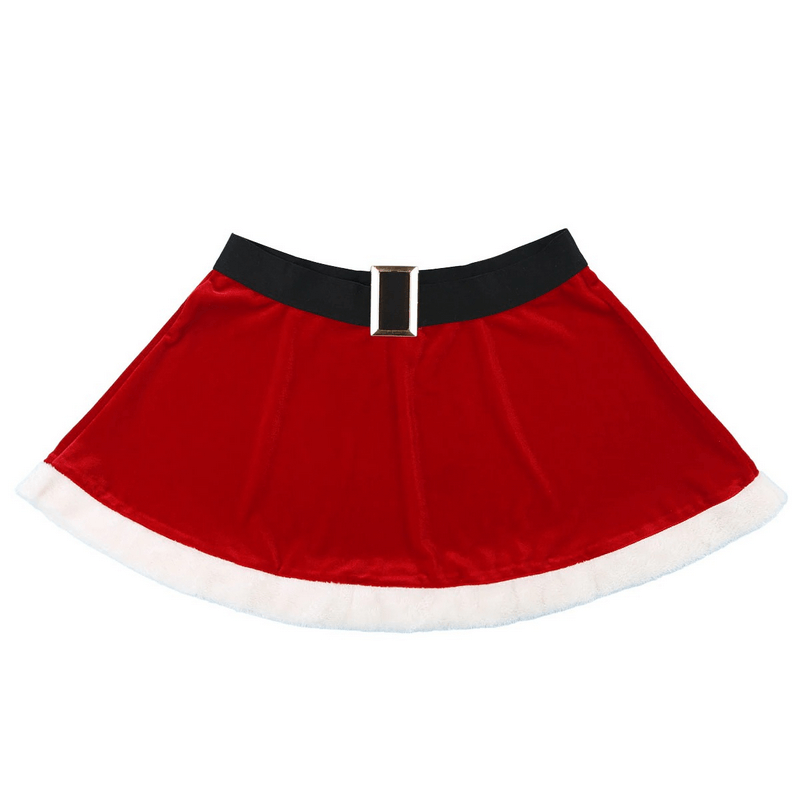 Sexy Christmas Costume / Red Mini Skirt and Top Erotic Santa Set - EVE's SECRETS