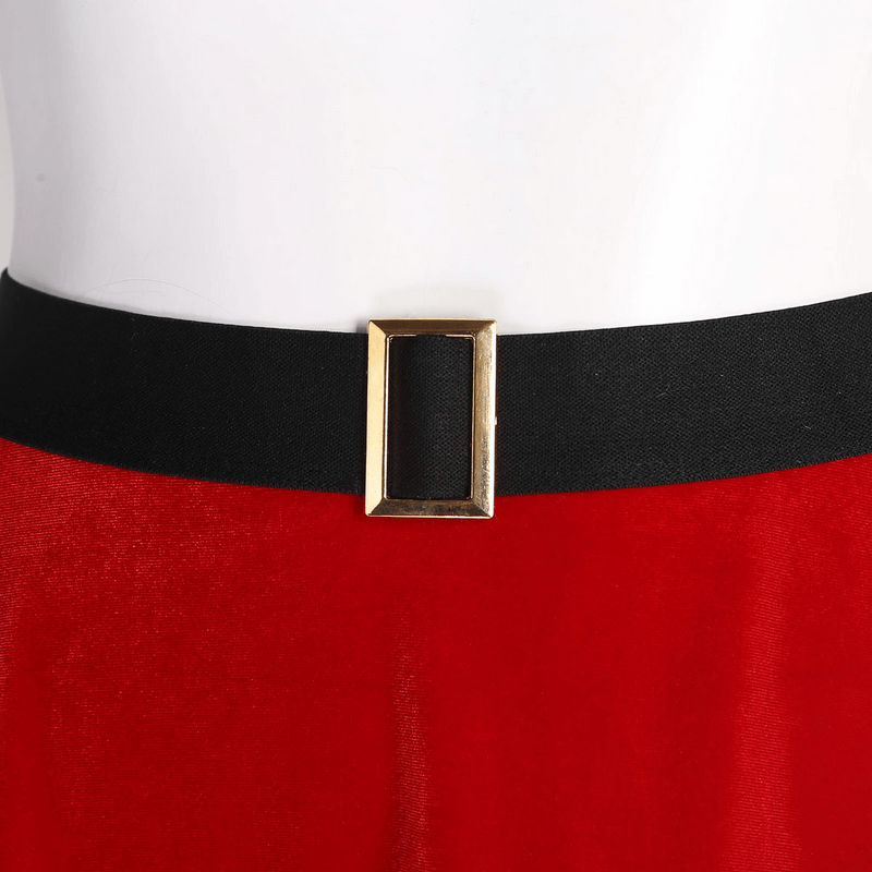 Sexy Christmas Costume / Red Mini Skirt and Top Erotic Santa Set - EVE's SECRETS
