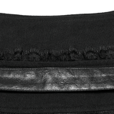 Sexy Faux Leather and Lace Gothic Mini Skirt with Pleats