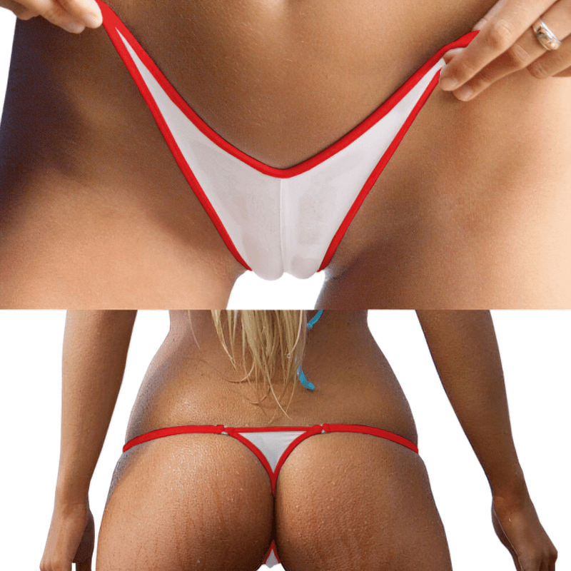 Sexy Female V-Shape Bikini Swimwear / Small Triagle Contrast Women's Lingerie Panties - EVE's SECRETS
