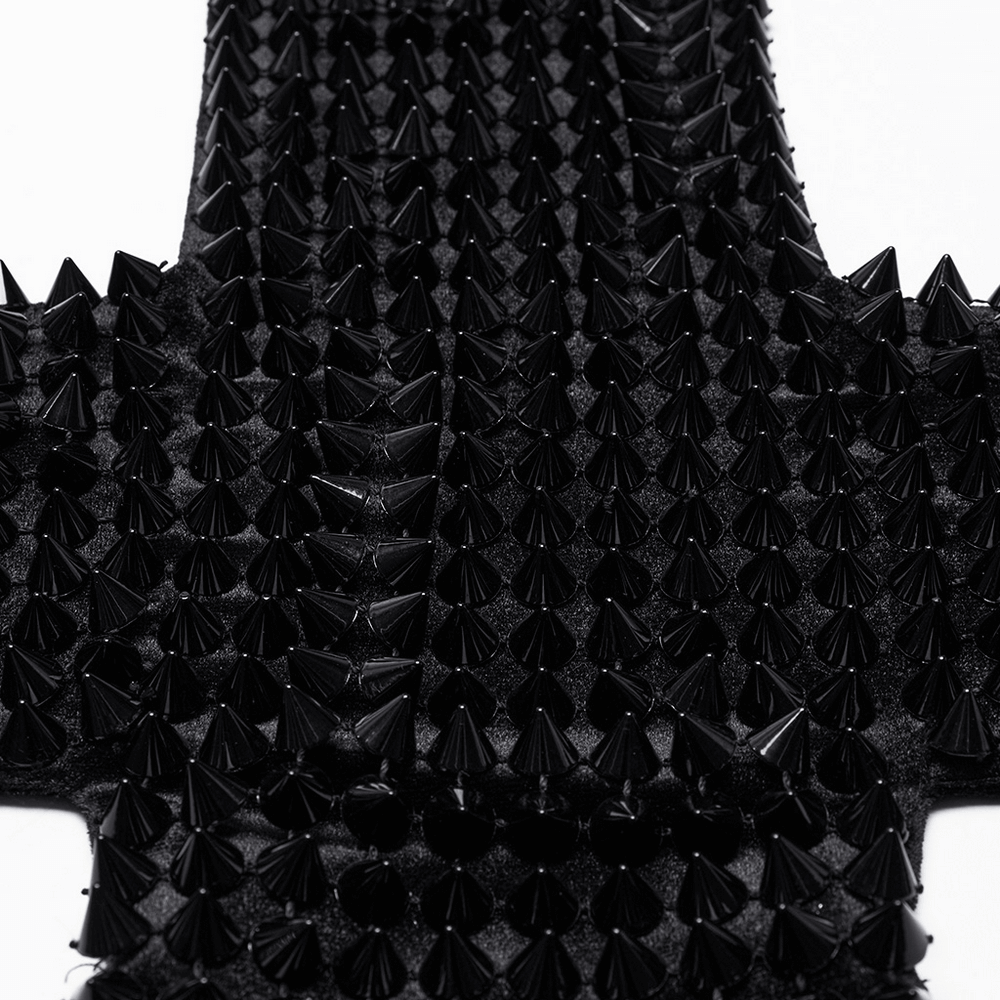 Sexy Halter Top with Waist Straps and Spiked Rivet Details
