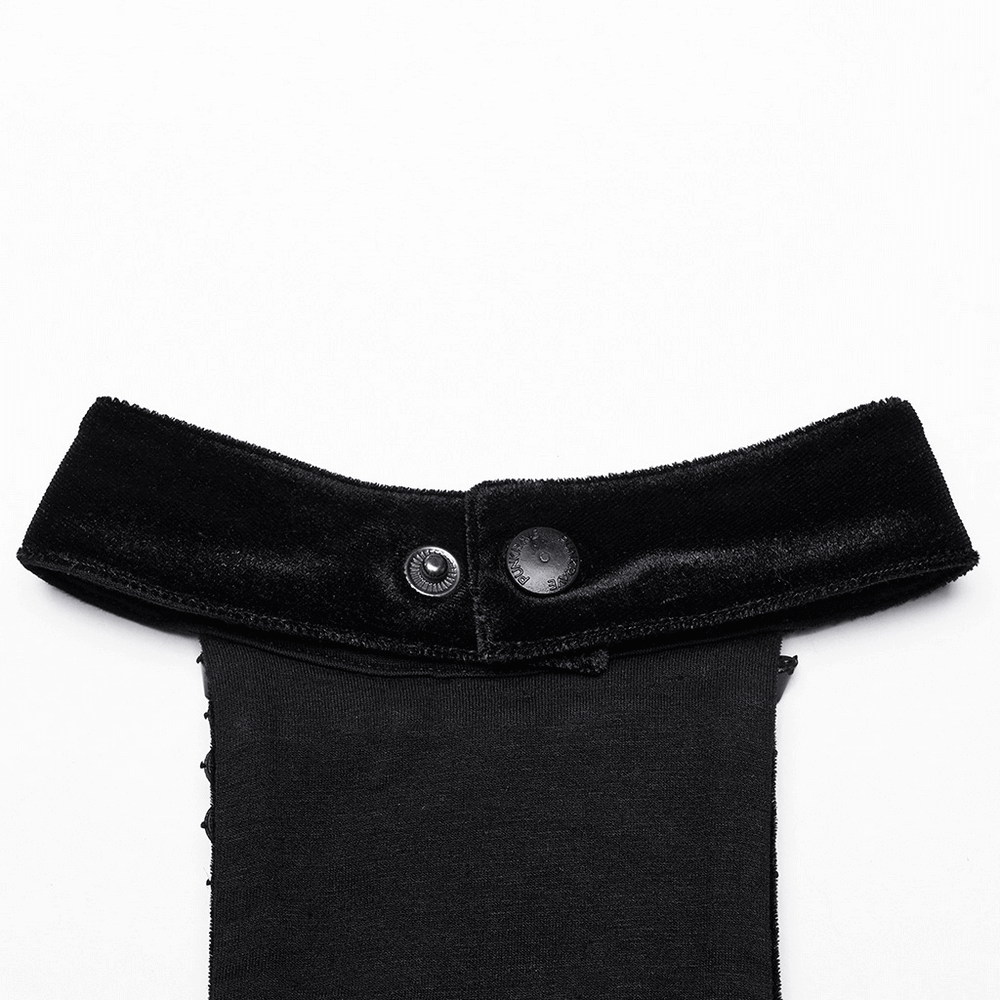 Sexy Halter Top with Waist Straps and Spiked Rivet Details