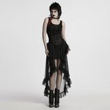 Sexy High Waist Mesh Skirt with Romantic Ruffled Layers