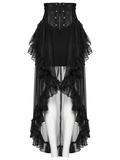 Sexy High Waist Mesh Skirt with Romantic Ruffled Layers