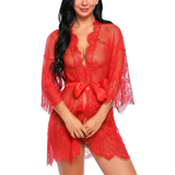 Sexy Lace Lingerie Set For Women / Erotic Floral Pattern Babydolls / Female Seductive Chemises - EVE's SECRETS