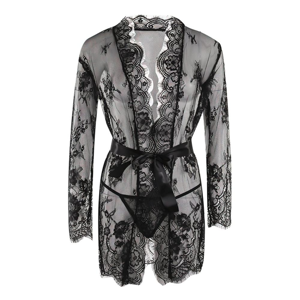 Sexy Lace Lingerie Set For Women / Erotic Floral Pattern Babydolls / Female Seductive Chemises - EVE's SECRETS