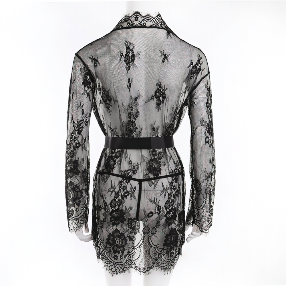 Sexy Lace Lingerie Set For Women / Erotic Floral Pattern Babydolls / Female Seductive Chemises - EVE's SECRETS