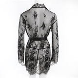 Sexy Lace Lingerie Set For Women / Erotic Floral Pattern Babydolls / Female Seductive Chemises - EVE's SECRETS