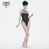 Sexy One-Piece Swimsuit with Lace-Up on the Sides