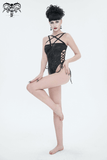 Sexy One-Piece Swimsuit with Lace-Up on the Sides