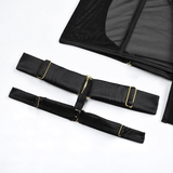 Sexy Strappy Skirted Lingerie Set / Bra with Backless Skirt Garters and Panties / Cut-Out Underwear - EVE's SECRETS