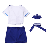 Sexy Women Stewardess Uniform / Crop Top & Slinky Skirt - EVE's SECRETS