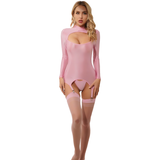 Sexy Women's 3 PC Lingerie Set / Glossy Tight-Fitting Female Clothing / Erotic Deep Neck Outfits - EVE's SECRETS
