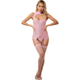 Sexy Women's 3 PC Lingerie Set / Glossy Tight-Fitting Female Clothing / Erotic Deep Neck Outfits - EVE's SECRETS