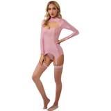 Sexy Women's 3 PC Lingerie Set / Glossy Tight-Fitting Female Clothing / Erotic Deep Neck Outfits - EVE's SECRETS