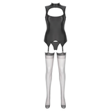 Sexy Women's 3 PC Lingerie Set / Glossy Tight-Fitting Female Clothing / Erotic Deep Neck Outfits - EVE's SECRETS