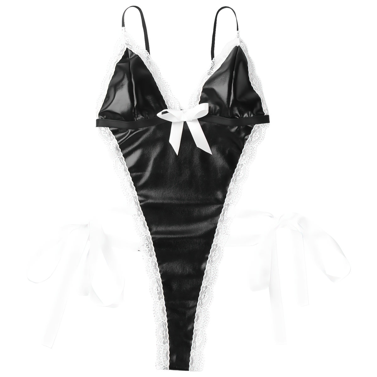 Sexy Women's Maid Costume / Wet Look Clothing For Role-Playing Games / Erotic Female Bodycon - EVE's SECRETS