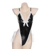 Sexy Women's Maid Costume / Wet Look Clothing For Role-Playing Games / Erotic Female Bodycon - EVE's SECRETS