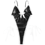 Sexy Women's Maid Costume / Wet Look Clothing For Role-Playing Games / Erotic Female Bodycon - EVE's SECRETS