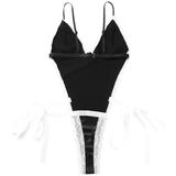Sexy Women's Maid Costume / Wet Look Clothing For Role-Playing Games / Erotic Female Bodycon - EVE's SECRETS