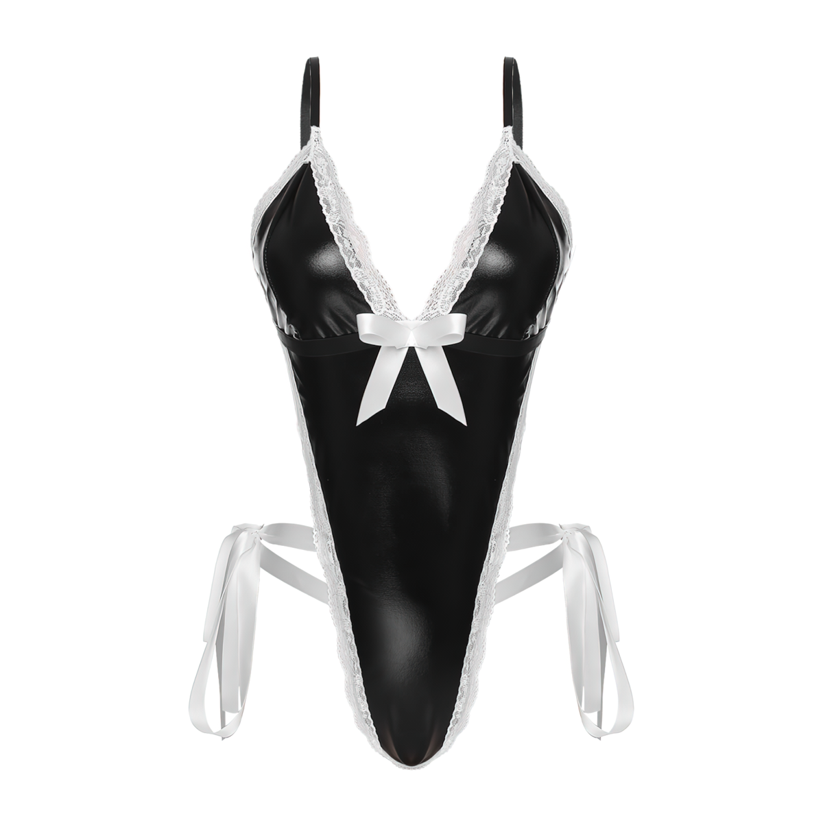 Sexy Women's Maid Costume / Wet Look Clothing For Role-Playing Games / Erotic Female Bodycon - EVE's SECRETS