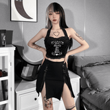 Sexy Women's Mini Skirt / Black High Waist Skirt with Zipper / Erotic Clothing for Ladies - EVE's SECRETS