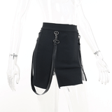 Sexy Women's Mini Skirt / Black High Waist Skirt with Zipper / Erotic Clothing for Ladies - EVE's SECRETS