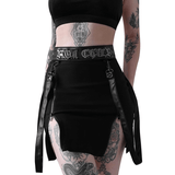 Sexy Women's Mini Skirt / Black High Waist Skirt with Zipper / Erotic Clothing for Ladies - EVE's SECRETS