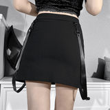 Sexy Women's Mini Skirt / Black High Waist Skirt with Zipper / Erotic Clothing for Ladies - EVE's SECRETS