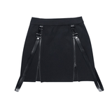 Sexy Women's Mini Skirt / Black High Waist Skirt with Zipper / Erotic Clothing for Ladies - EVE's SECRETS