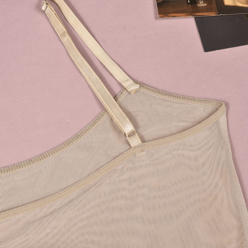 Sexy Women's Spaghetti Strap Bodysuits / Female Mesh Clothing / Erotic Skinny Outfits - EVE's SECRETS