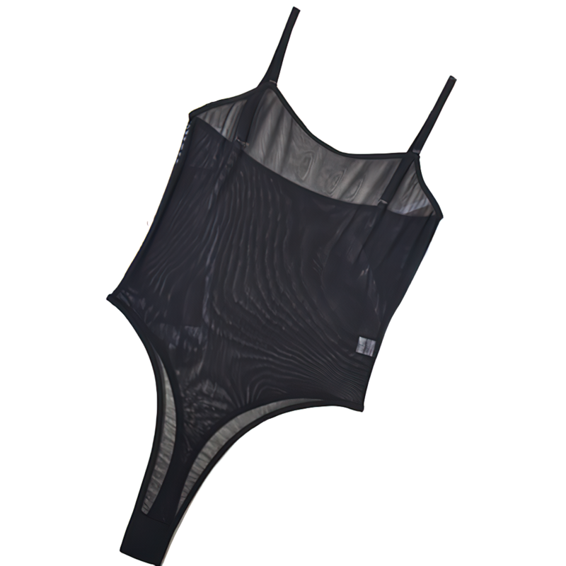 Sexy Women's Spaghetti Strap Bodysuits / Female Mesh Clothing / Erotic Skinny Outfits - EVE's SECRETS