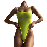 Sexy Women's Spaghetti Strap Bodysuits / Female Mesh Clothing / Erotic Skinny Outfits - EVE's SECRETS