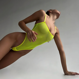 Sexy Women's Spaghetti Strap Bodysuits / Female Mesh Clothing / Erotic Skinny Outfits - EVE's SECRETS