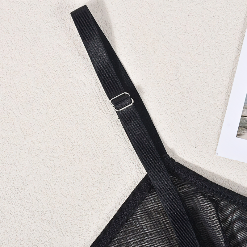 Sexy Women's Spaghetti Strap Bodysuits / Female Mesh Clothing / Erotic Skinny Outfits - EVE's SECRETS