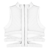 Sheer Mesh Crop Tops for Male / Sleeveless Vest with Zipper Back / Elastic Transparent Clothing - EVE's SECRETS